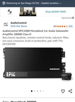 Audiocontrol epic2000 monoblock sub amp (240$,firm