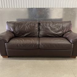Sofa King Comfortable Dark Brown Leather Sofa For Sale! Free Local Delivery 🚚 