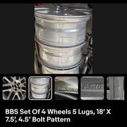 BBS Wheels 7.5x18” 5x4.5 Bolt Pattern In Good Shape