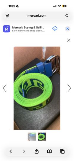 Versace Green & Blue Greca Belt
