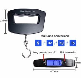 Portable digital hanging luggage scales