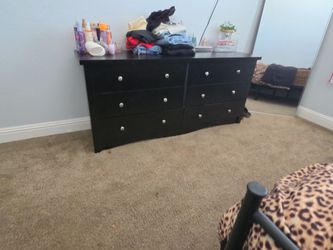 Six drawer. BLACK dresser please read description
