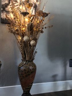 New!!!! Large Animal Print Vase Arrangement Qty2 $100 Ea