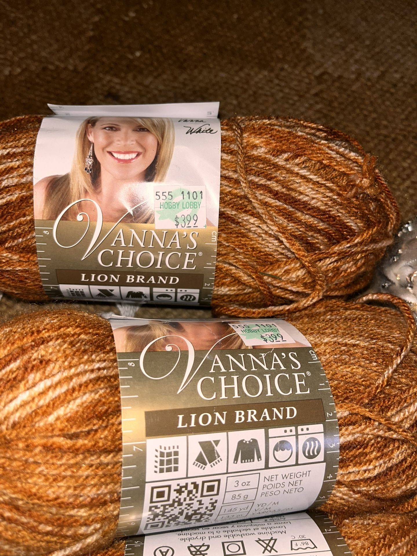 4 Full Skeins Of “Vannas Choice” Lions Brand Yarn