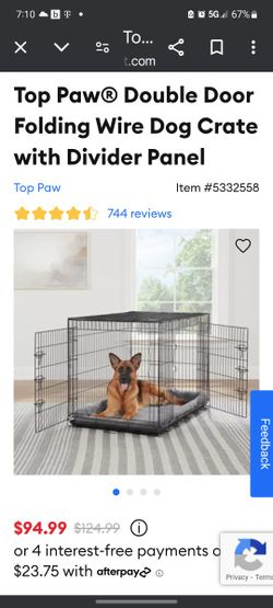 Top Paw 48" Folding Dog Crate.