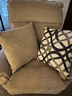 Two 17 x 17 reversible pillows