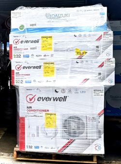 Daizuki & Everwell 1 Ton to 3 Ton Mini Split AC (R32 • WiFi) 17 or 21 SEER2, 5 Year Warranty