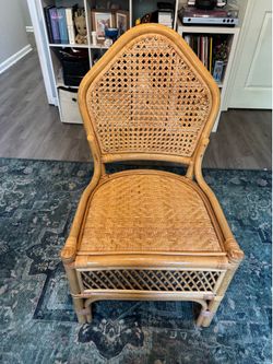 Rattan Accent Chair | Boho Coastal Cane Chair