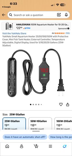 WATER TEMPERATURE SENSER FOR PET TANK