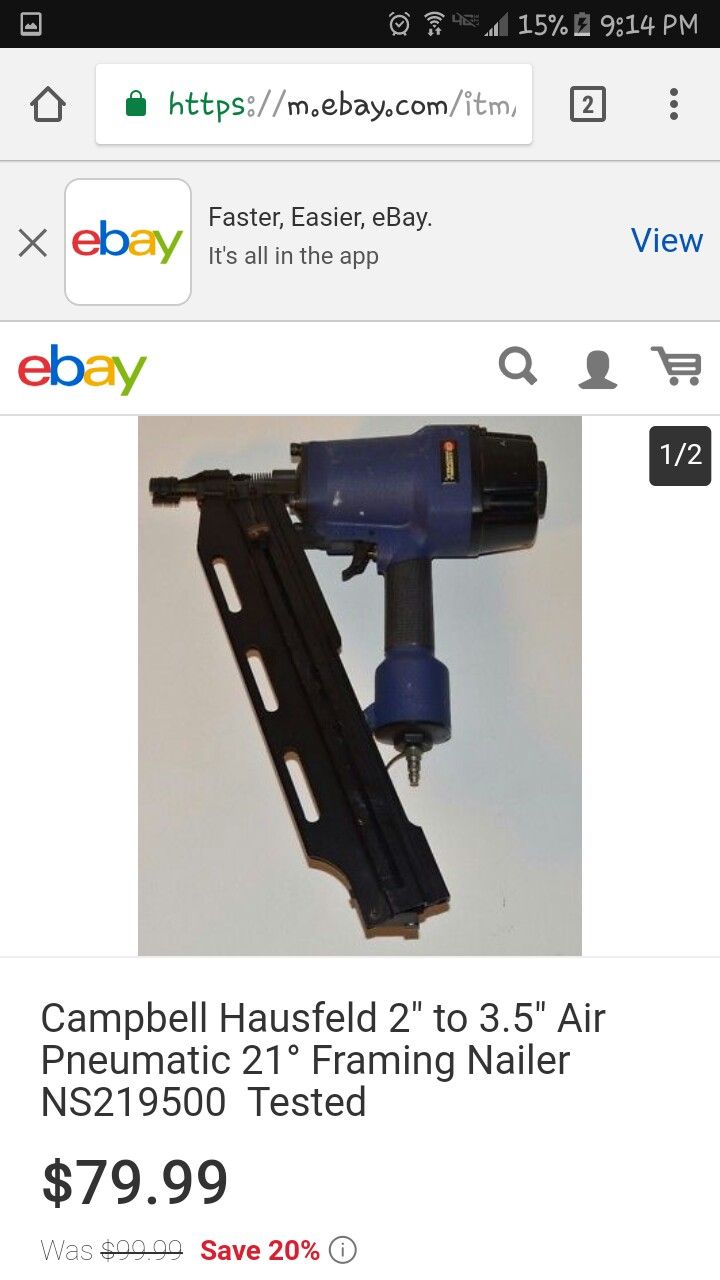 Campbell Hausfeld 5 piece nail gun set CHEAP for Sale in