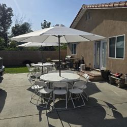 Round Tables, Umbrellas 