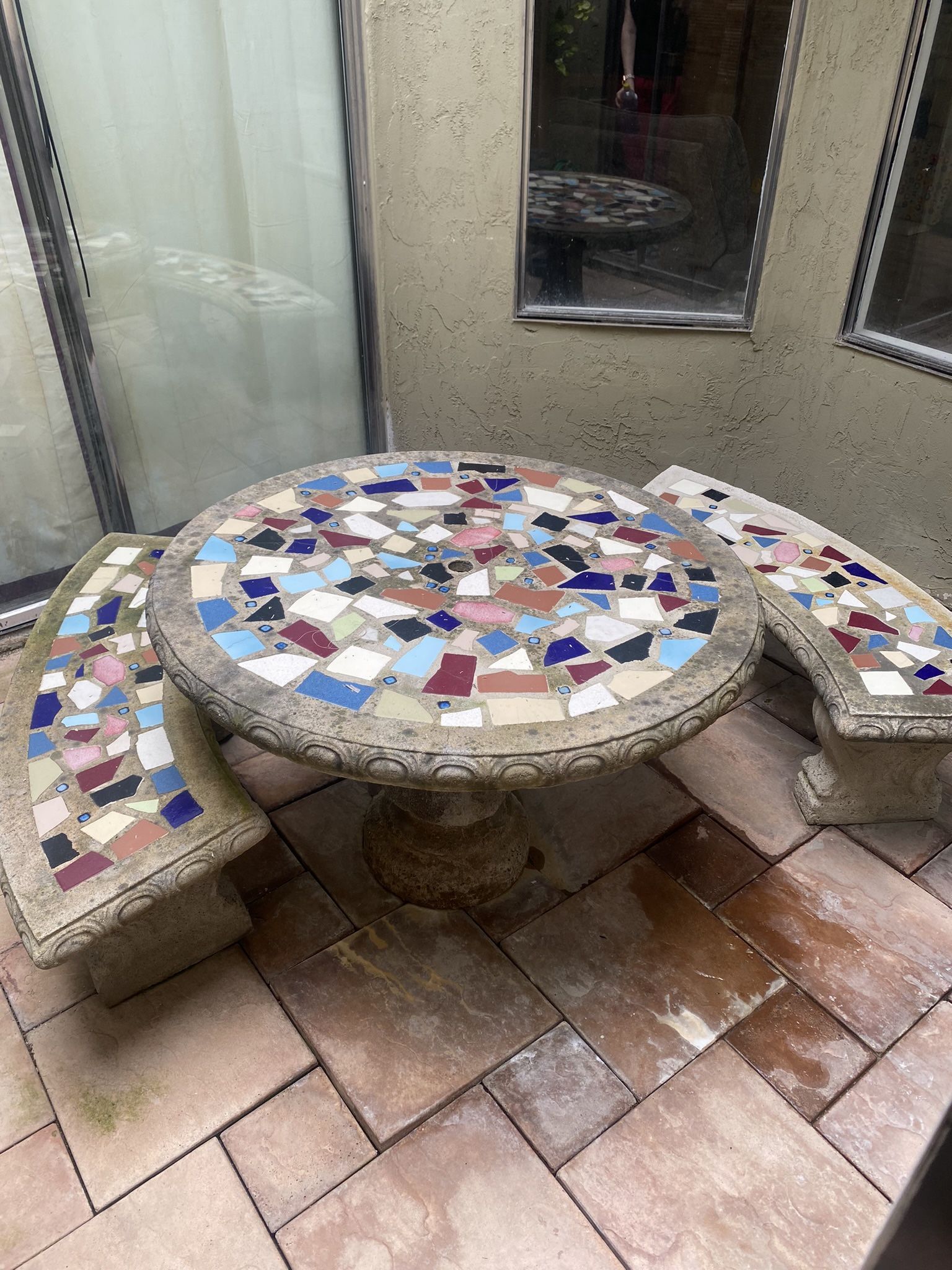 Mosaic Concrete Table