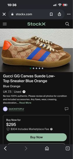 Gucci GG Canvas Suede Low-Top Sneakers
