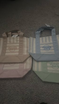 Trader Joe’s stripped mini canvas tote bag