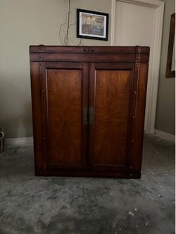 Unique, solid wood liquor cabinet