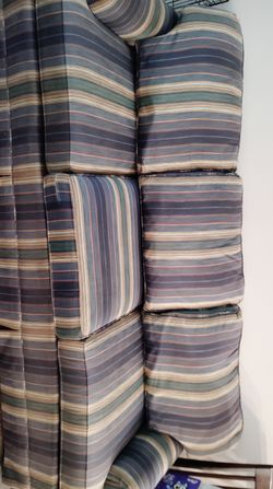 Striped colored sofa