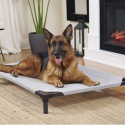 NEW Dog Bed, Cooling Elevated Pet Bed Pro, Large - Steel !