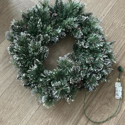 Snow Flake And Acorn Christmas Wreath
