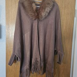 Women's Faux Fur Collar Cardigan
