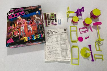 Vintage 1986 Barbie and the Rockers Live Concert Instruments Set