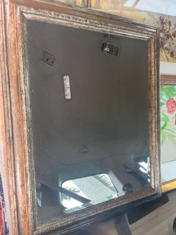 Wood wall mirror