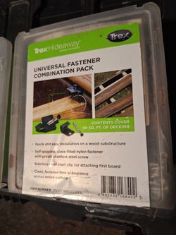 Trex hideaway universal fasteners 2 new boxes