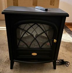 Freestanding electric fireplace heater