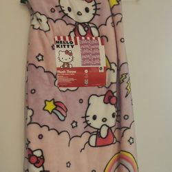 New Hello Kitty Plush Throw Blanket 