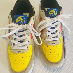 Nike Air Force 1 Multicolor Sneakers. Size 4y youth