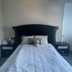 Queen Size Bed W/ Dresser And Night Stand W/ Mattress 