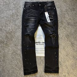Purple Jeans Size 36 Black