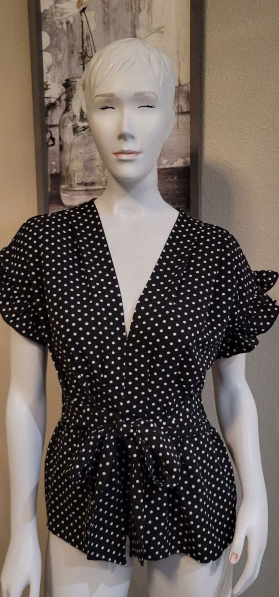 Max Studio Polka Dot Blouse 🖤