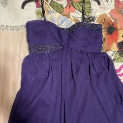 Purple Short Cocktail Dress