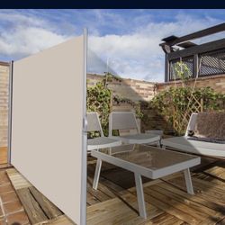 118.5" x 71" Patio Retractable Folding Side Awning Screen No delivery no holding no lowball