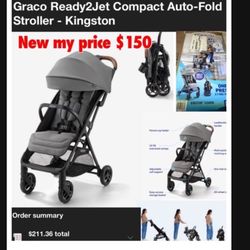 New in box Graco ready 2 jet compact auto fold stroller great for travel $150  Firm no lower Cash only East Palmdale  off 47th &R8 Address will be pro