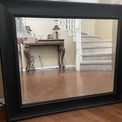 Beautiful Black Beveled  Mirror 35 X 29