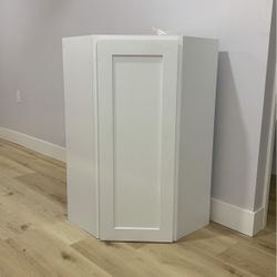 White Corner Cabinet 