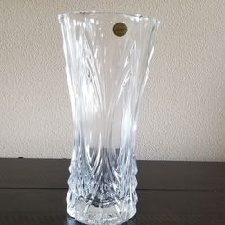 Cristal D'Arques France Genuine Lead Crystal Vase 12"×6" 