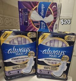 Always Maxi MaxProtection Overnight Pads Bundle