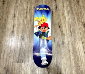 Pokémon Ash & Pikachu Skateboard Deck