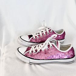 Converse Sequin Shoes Size 8