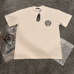 White and Black Chrome Hearts T-Shirt Size Small