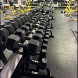 5-100lb Dumbbell Sets with 2 X Two-Tier Racks Included ~ Brand New 💪 