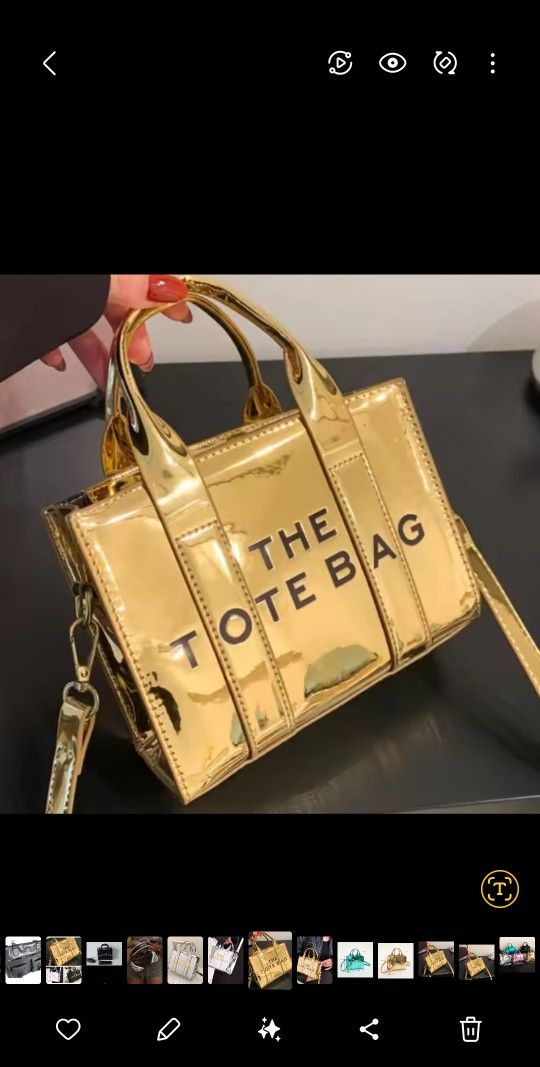 Mini Metallic Tote Bag Purse