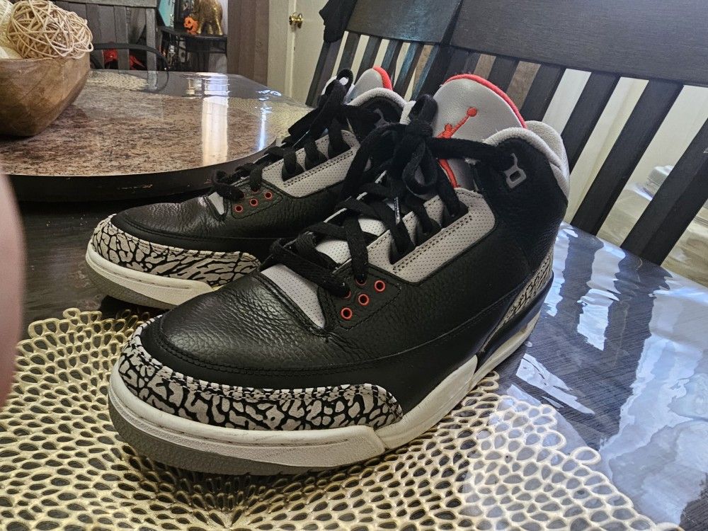Nike Jordan 3 Black Cement 11.5 Great Conditions
