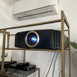 JVC D-ILA Projector With Apple TV, Sound Bar, & Blue Ray
