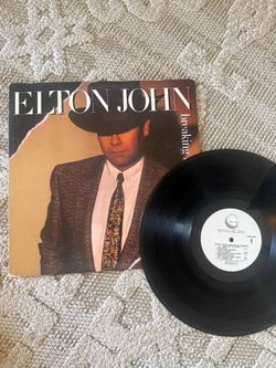 RARE 1984 ELTON JOHN "BREAKING HEARTS" VINTAGE VINYL RECORD ALBUM