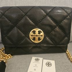 Tory BURCH WILLA BLACK Chain Wallet