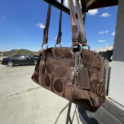 Brown Coach SoHo Signature Satchel 