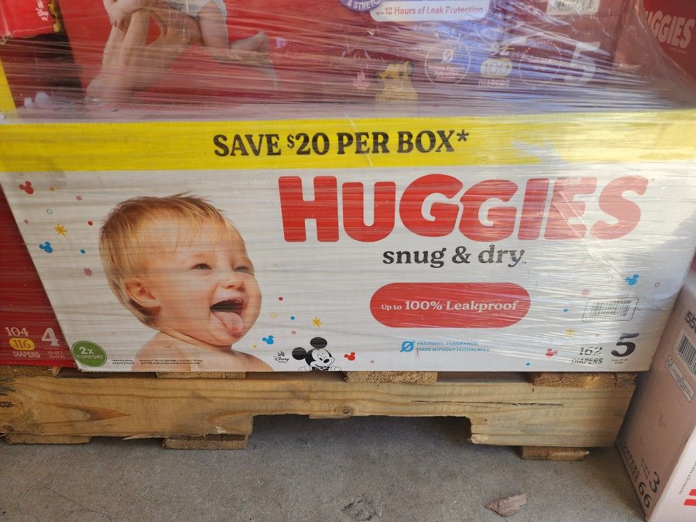 Huggies 5 , 162 Count. $40 Each Box. Price Is Firm